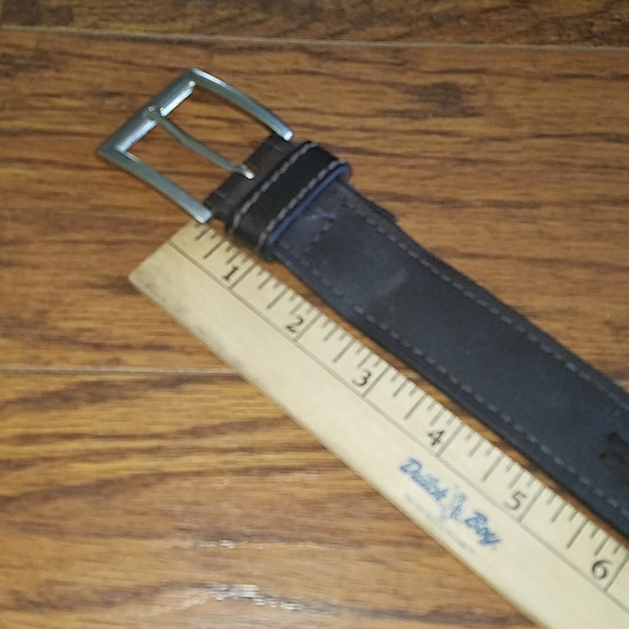 Brown leather belt - Picture 6 of 7